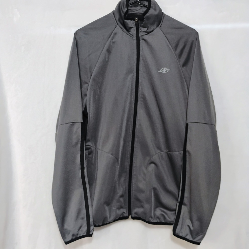 NordicTrack Mens Gray Fullโ Zip Track Jacket Mock Neck Athletic Size Medium X